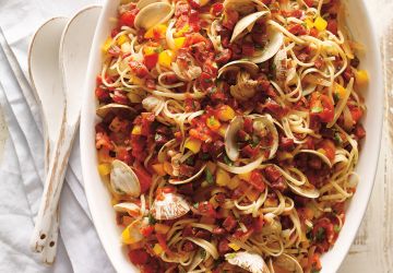 Recette de Spaghetti aux moules et à la pancetta selon Bob le Chef