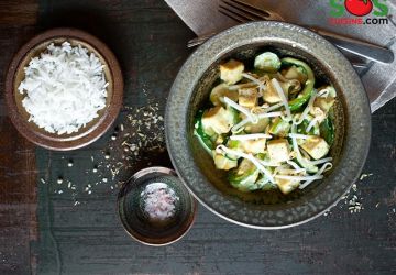 Vermicelles de riz au tofu et aux légumes - Josée di Stasio
