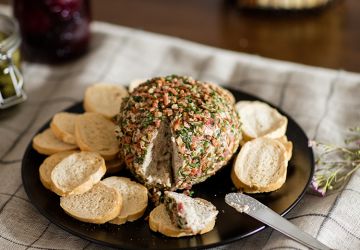 Boule de fromage aux noix et abricots - 5 ingredients 15 minutes